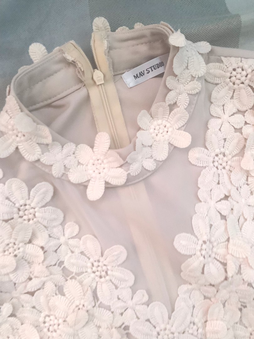 MAV Studio Nude/Beige Gown, Women's Fashion, Dresses & Sets, Evening