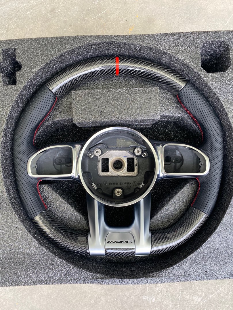 Steeting Shell Mercedes benz carbon fiber amg steering wheel shell w118 v177 a c cla ...