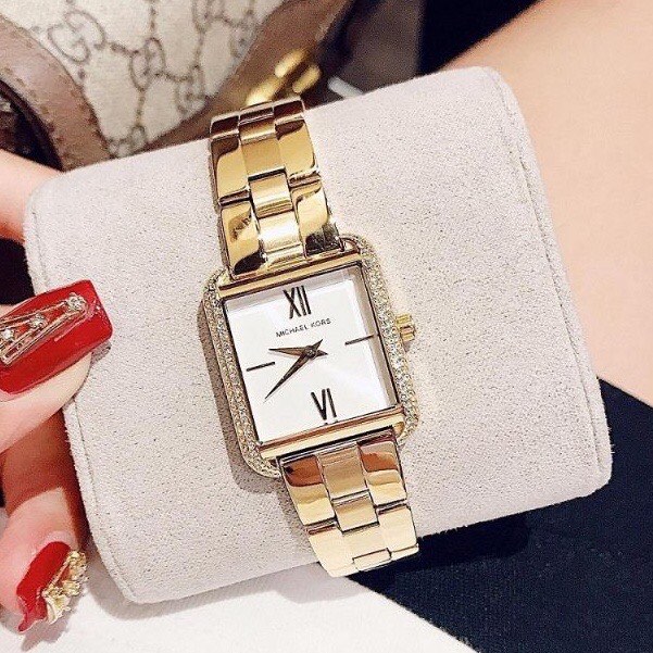 Michael Kors Rose Gold Square Lake Women s Watch MK3950 55 OFF
