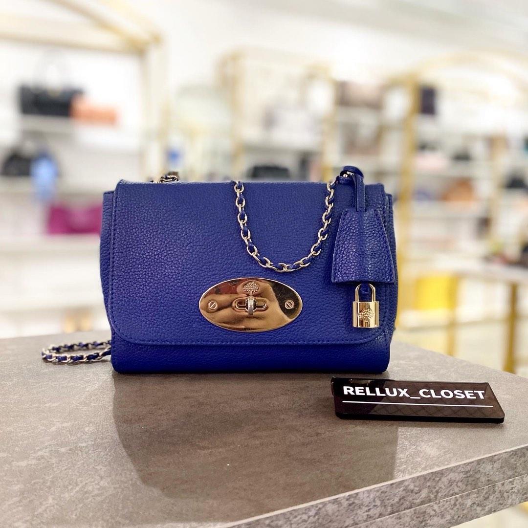 Mulberry Bayswater Small Grained Leather Bag in Blue | Lyst