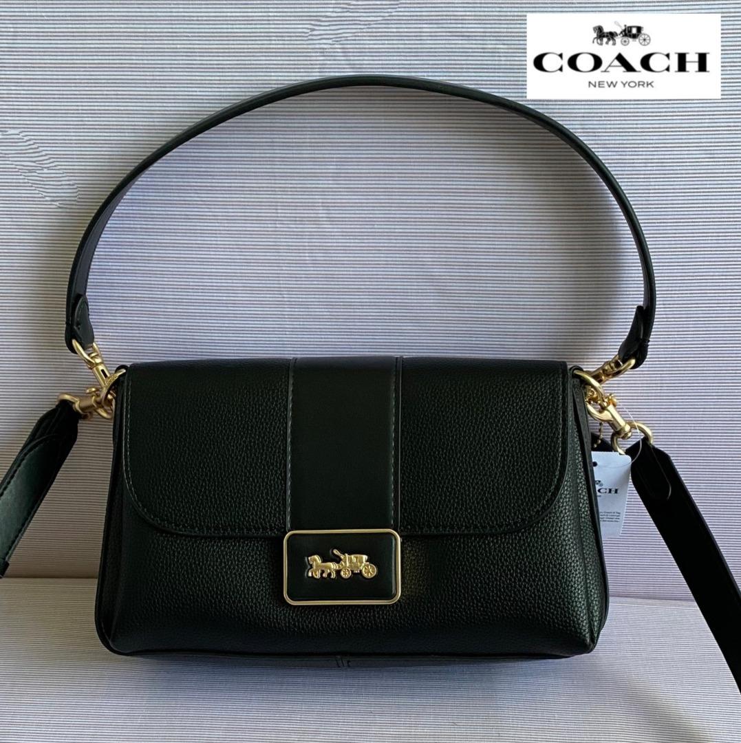 Coach black signature shoulder bag cheap