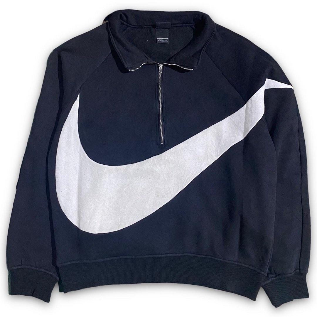 Nike big swoosh half zip 2025
