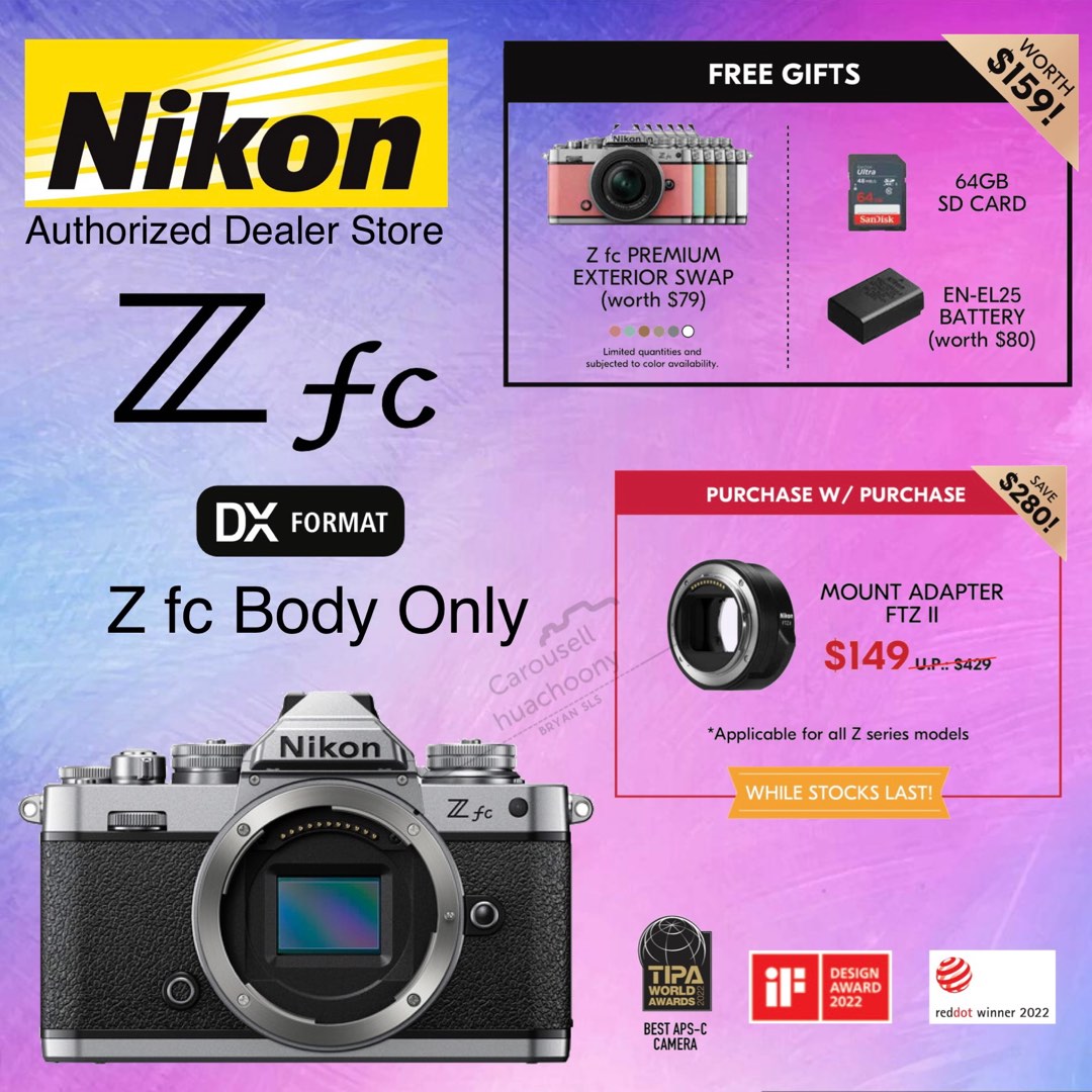 NIKON Zfc (Body), Photography, Cameras on Carousell