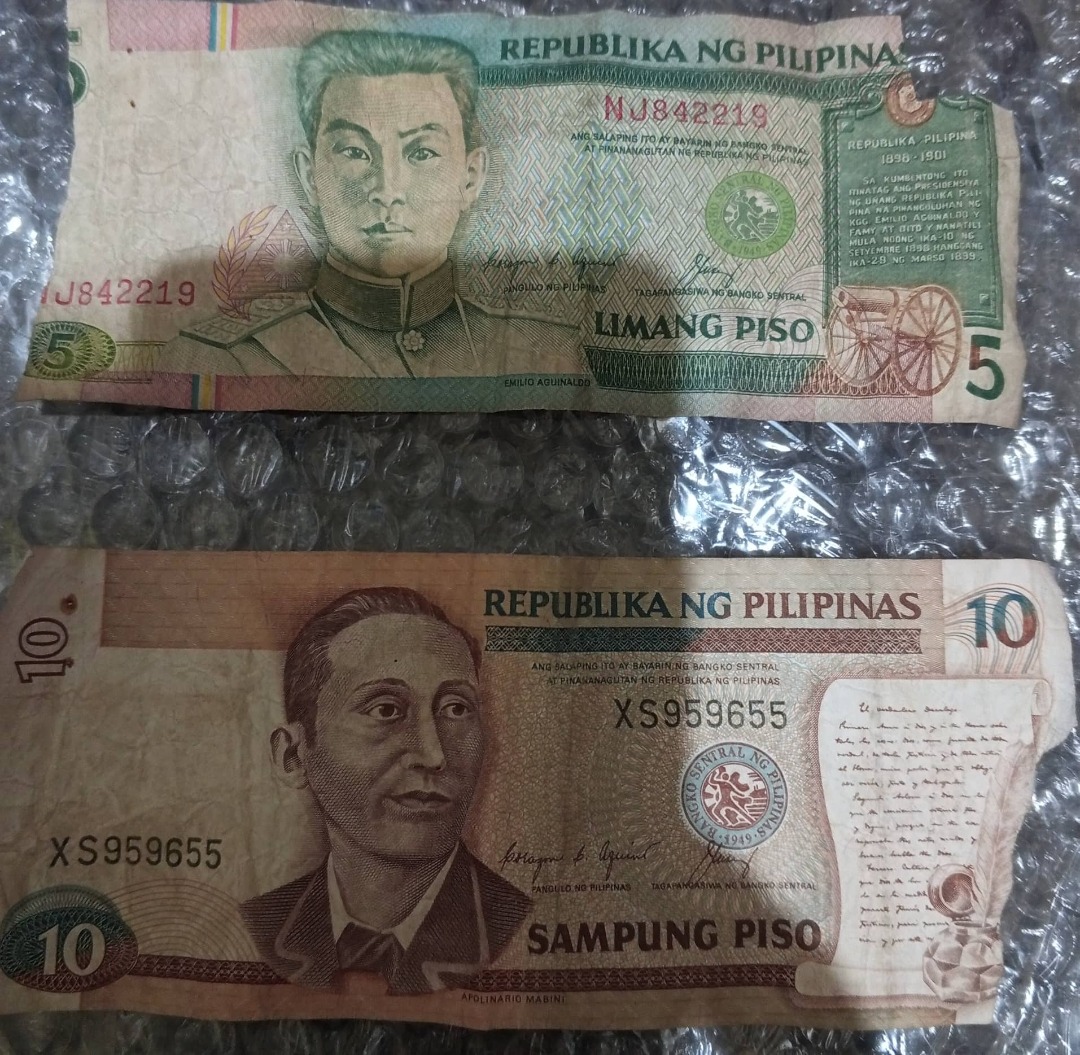 old-5-peso-and-10-peso-bill-hobbies-toys-memorabilia-collectibles