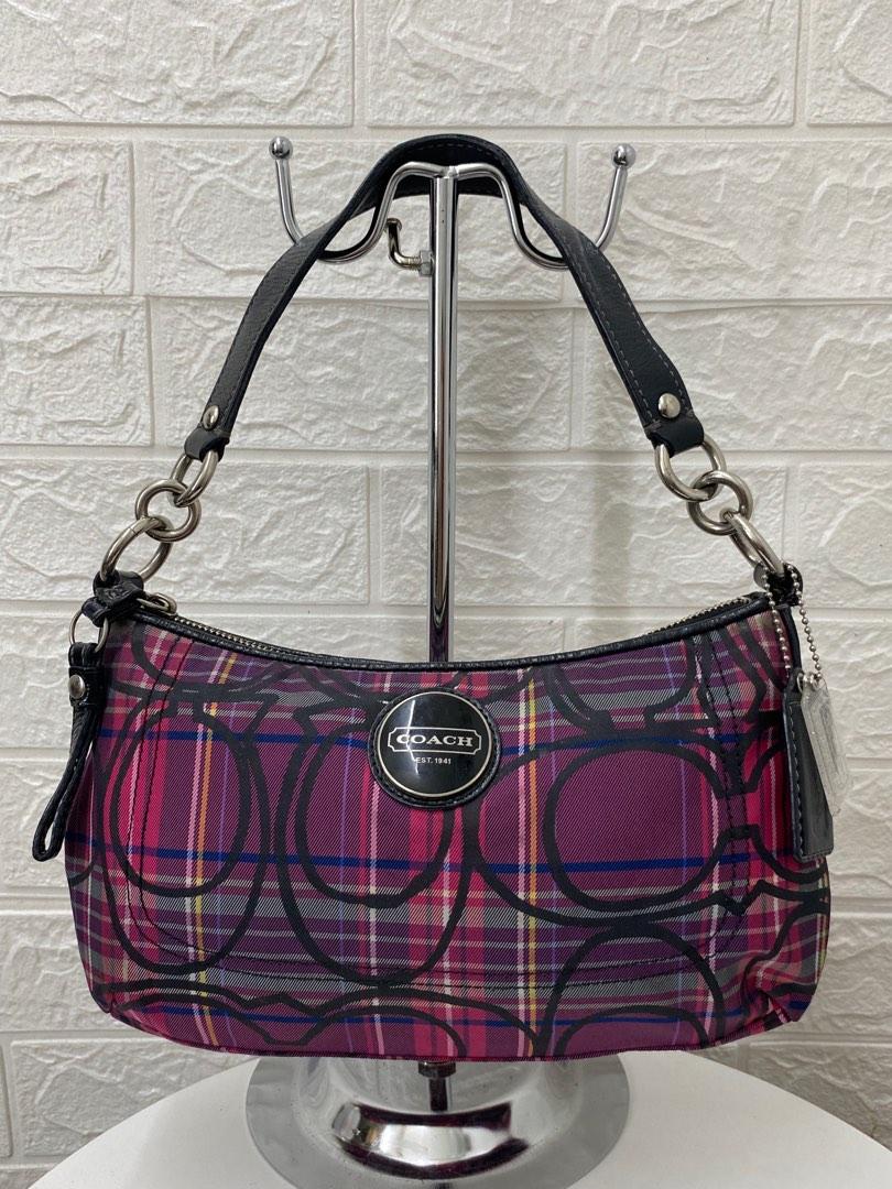 Coach poppy plaid purse shop