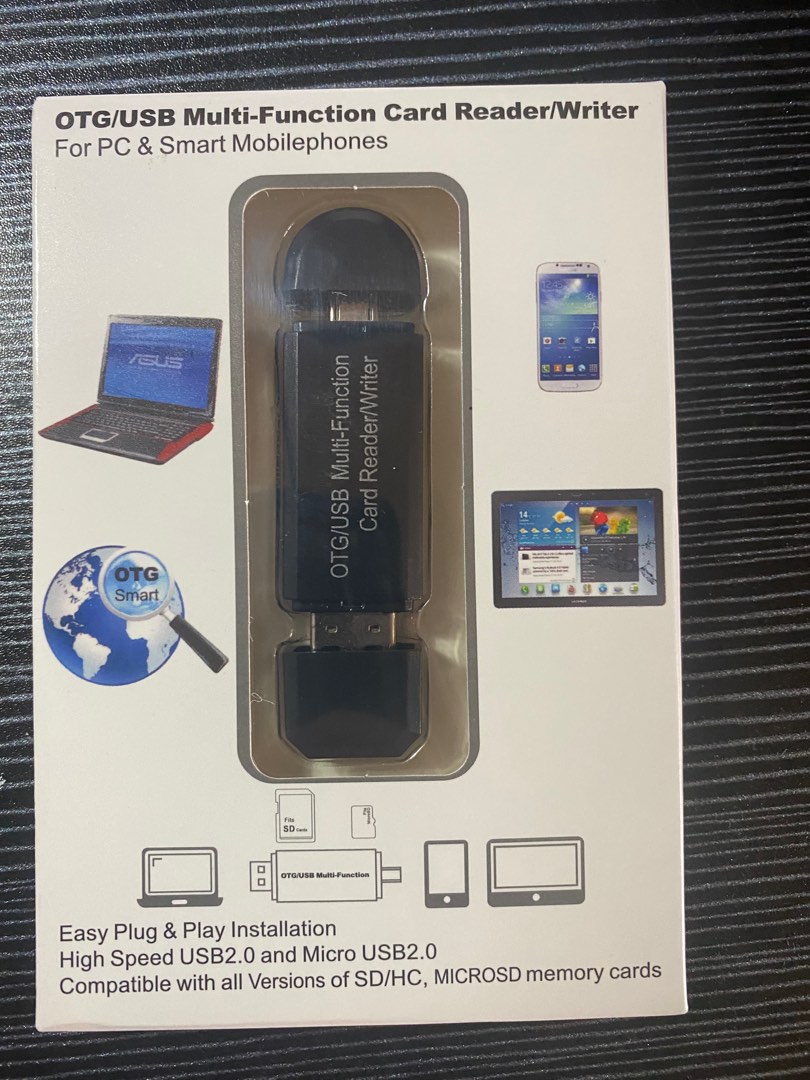 OTG/USB Multi Function SD card readers for Laptop and Phone, Computers
