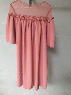 Peach Lace Dress
