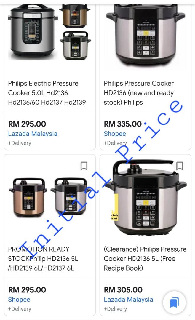 Philips Pressure Cooker HD2136/60, TV & Home Appliances, Kitchen
