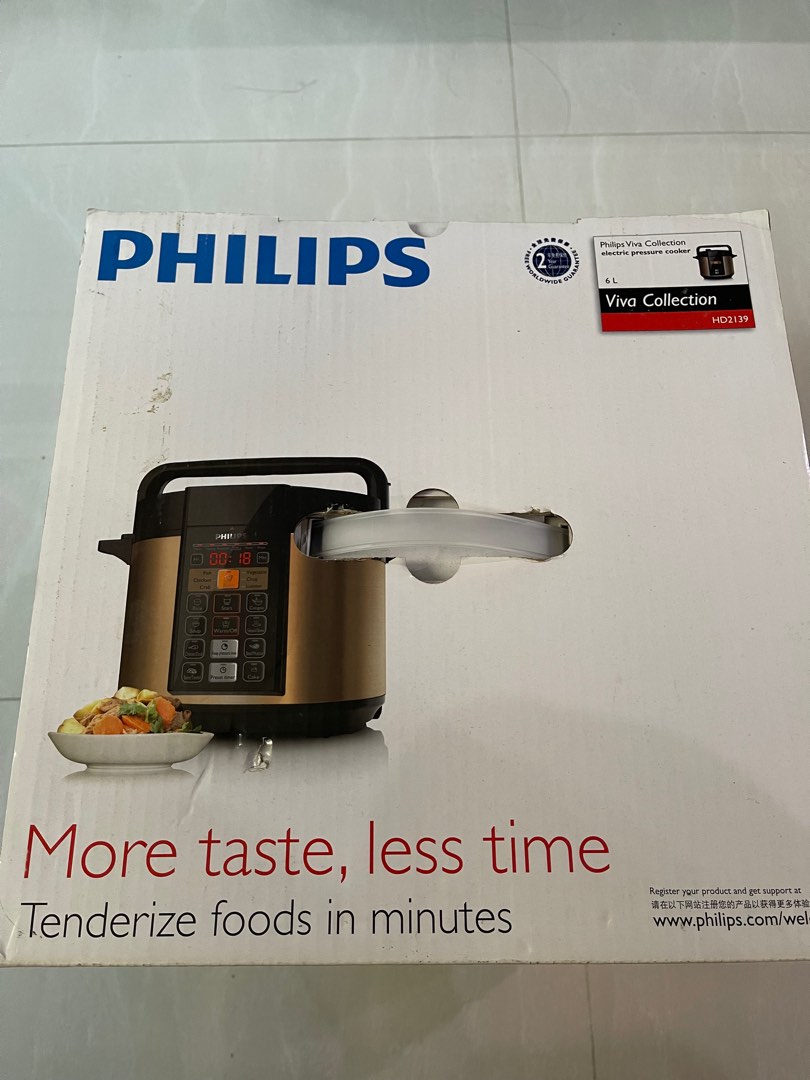 Philips Viva Collection Electric Pressure Cooker (6L) HD2139, TV & Home