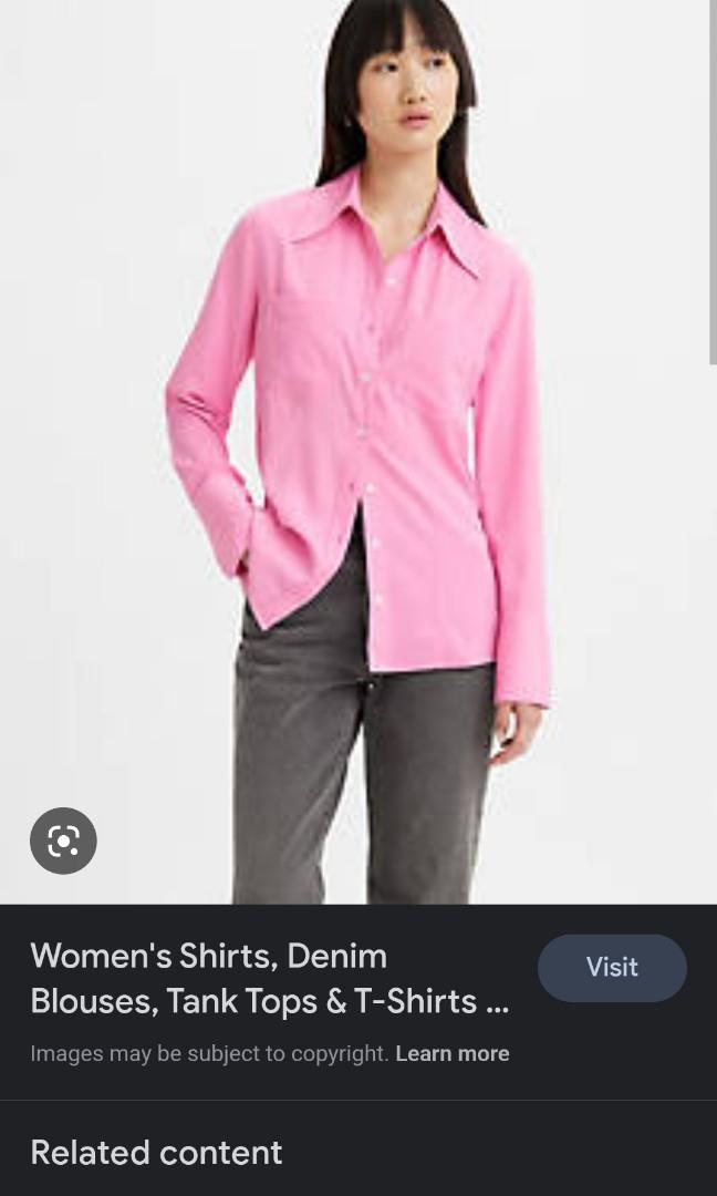 Pink Pomelo Button Shirt Zalora Uniqlo H&M Blouse, Women's Fashion, Tops,  Blouses on Carousell