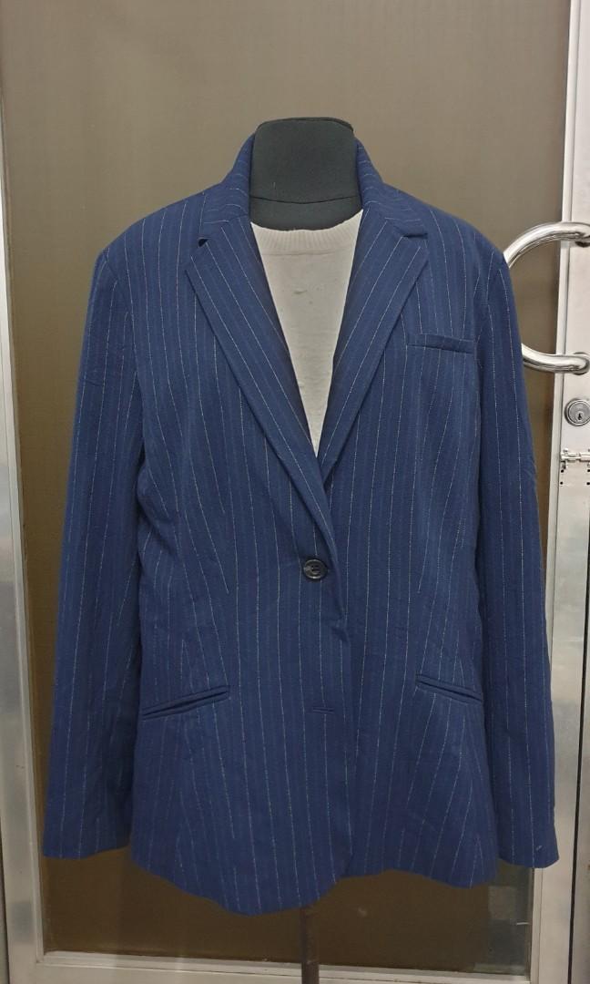 Plus size Blue Blazer, Women's Fashion, Coats, Jackets and Outerwear on