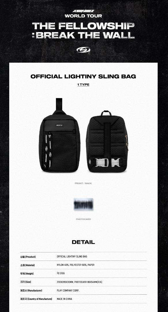 PO ATEEZ THE FELLOWSHIP MD : Lightiny Sling Bag, K-Wave di Carousell