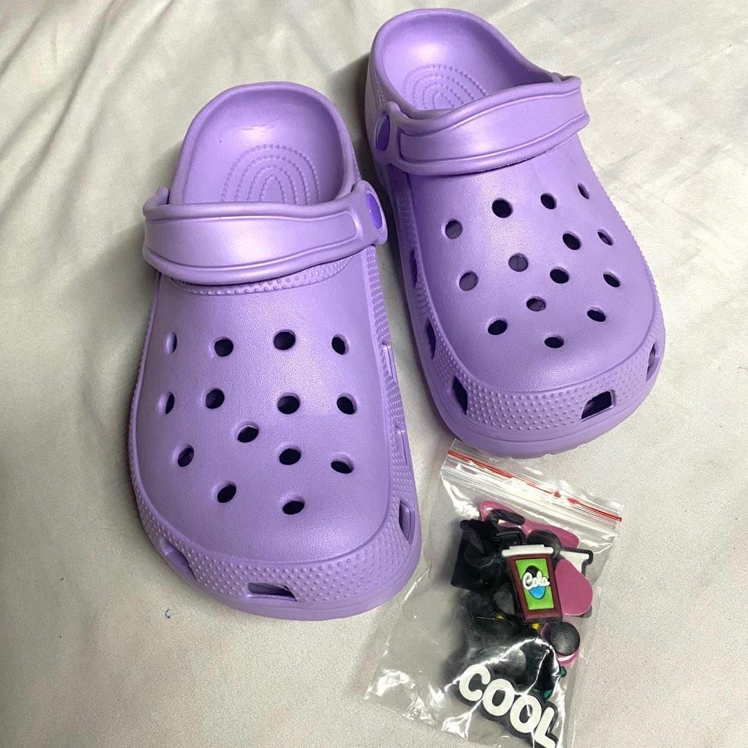 Dark purple crocs deals