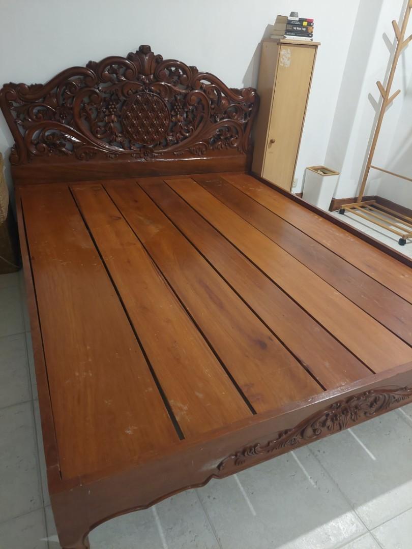 Queen Size Narra Bed Frame, Furniture & Home Living, Furniture, Bed