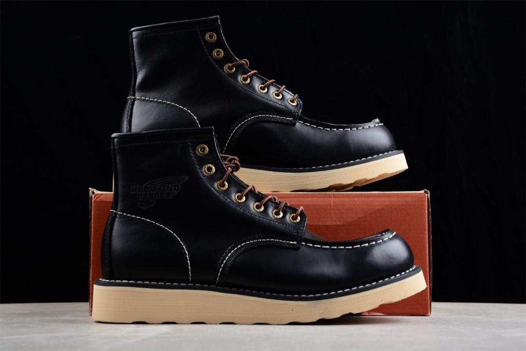 Mens black red wing boots outlet