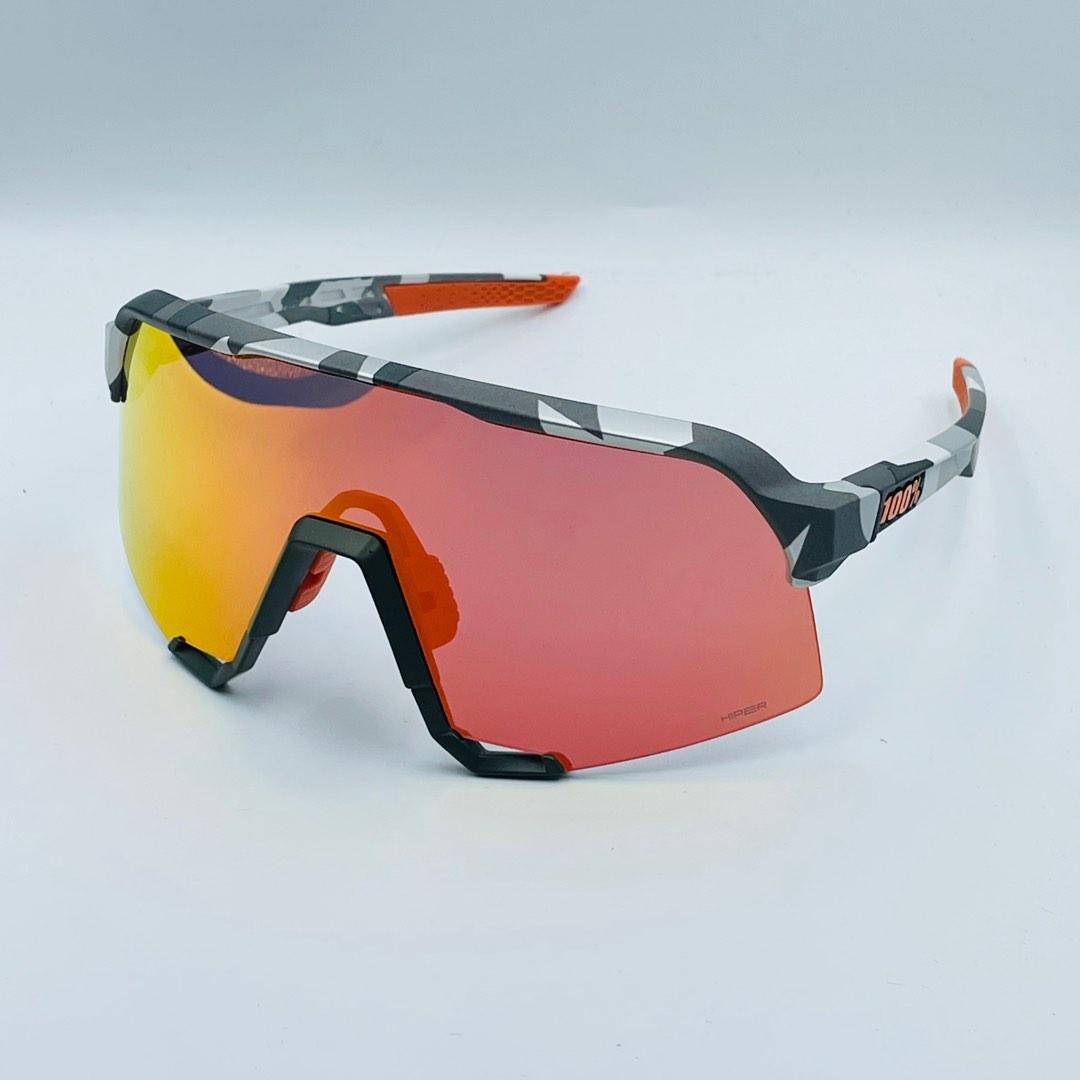 Ride 100% S3 Soft Tact Grey Camo - HiPER Red + Clear lens