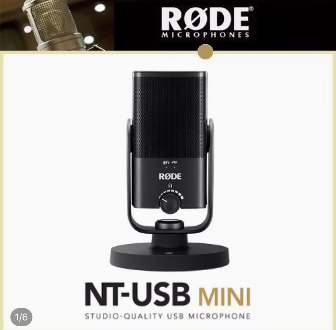 Rode NTUSB Mini USB Microphone / Rode NT USB Mini desktop speaker mic
