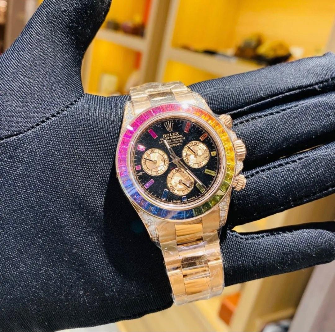 Rolex daytona rainbow on sale factory set