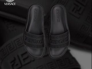 Sandal Versace Fendace logo slides