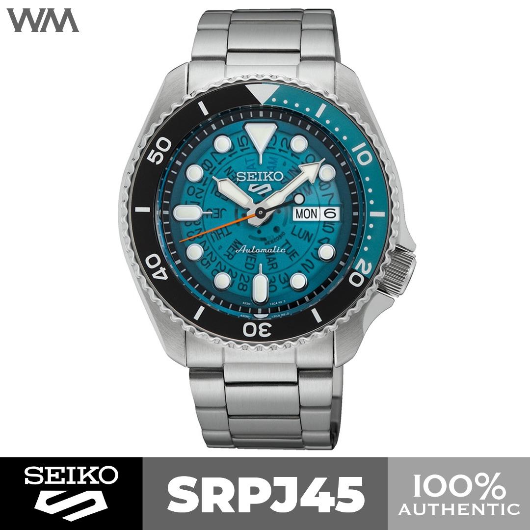 SEIKO 5 SPORTS メンズ腕時計 自動巻き SRPJ45K1 ブルー-