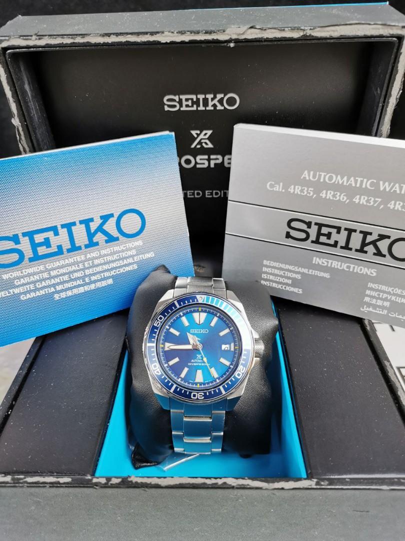 Seiko Prospex Samurai Blue Lagoon, Men's Fashion, Watches & Accessories,  Watches on Carousell