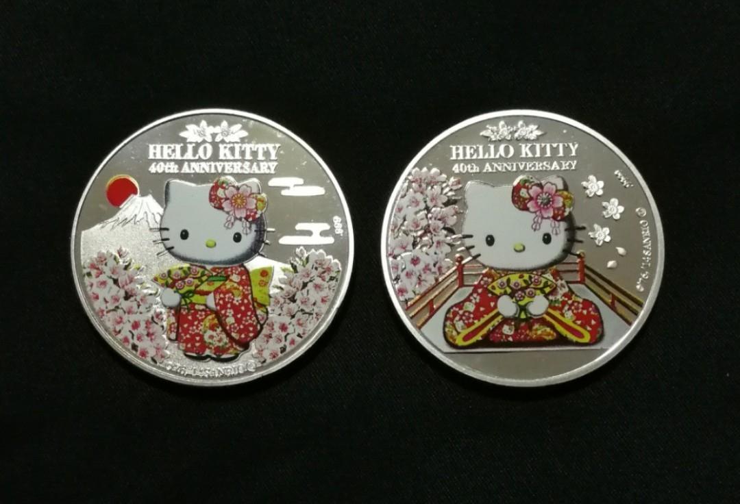Silver Limited Edition hello kitty 40th anniversary commemorative coin ...