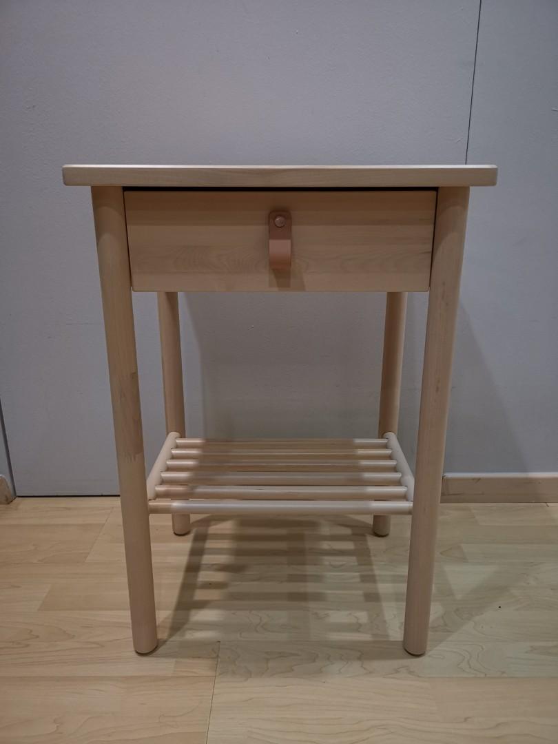 Solid Wood Bedside Table (Category: Shelves, Cabinets & Racks) located in Singapore. Submitted by gavin_y0 (Listing ID 1189121874, Image 1). Description: Brand New Solid Wood cabinet with smooth running drawer with pull out stop. Made of solid wood which is a hardwearing and warm natural material. Height Of Drawer : 8cm Width : 48cm Depth : 38cm Height : 69cm Width Drawer : 33cm Depth Of Drawer : 26cm Fixed up but never use. Reason to sell? Not s
