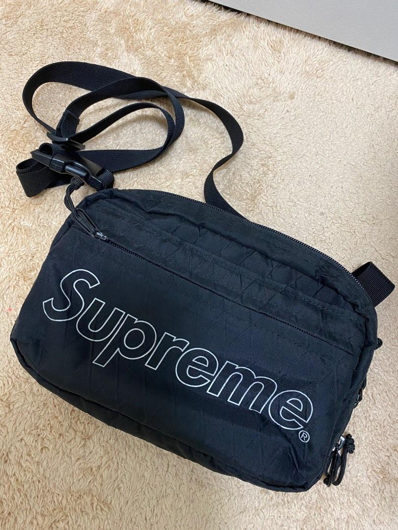 Supreme 45th 18fw shoulder bag black, 男裝, 袋, 腰袋、手提袋、小袋