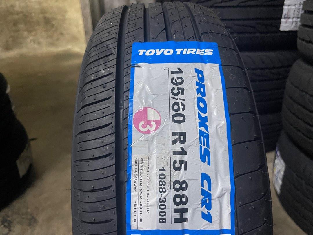 Tayar baru 195 60 15 toyo proxes cr1 2022 new tyres, Auto Accessories