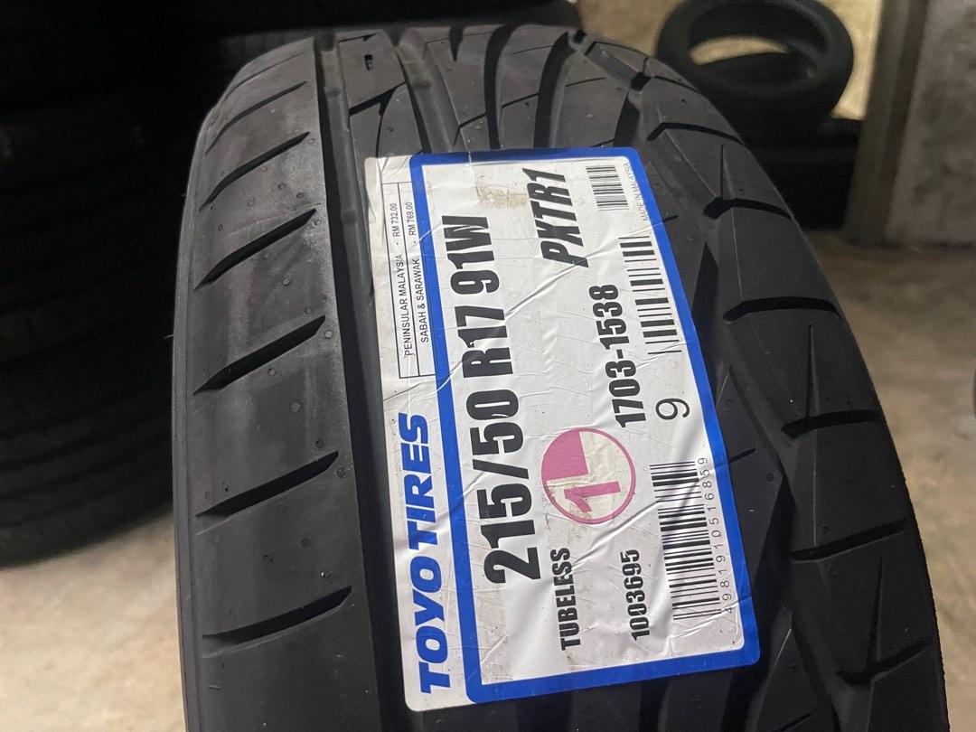 Tayar baru 215 50 17 toyo proxes tr1 2022 new tyres, Auto Accessories