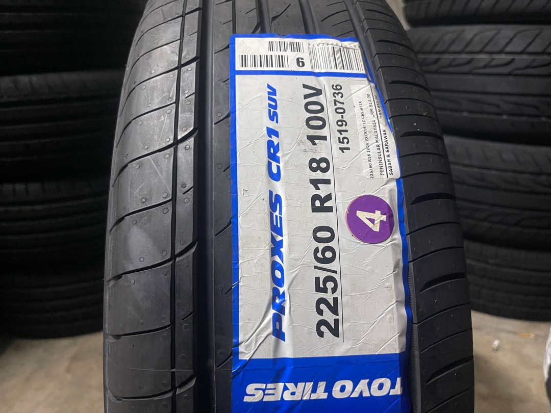 Tayar baru 225 60 18 toyo proxes cr1 suv new tyres 2021, Auto