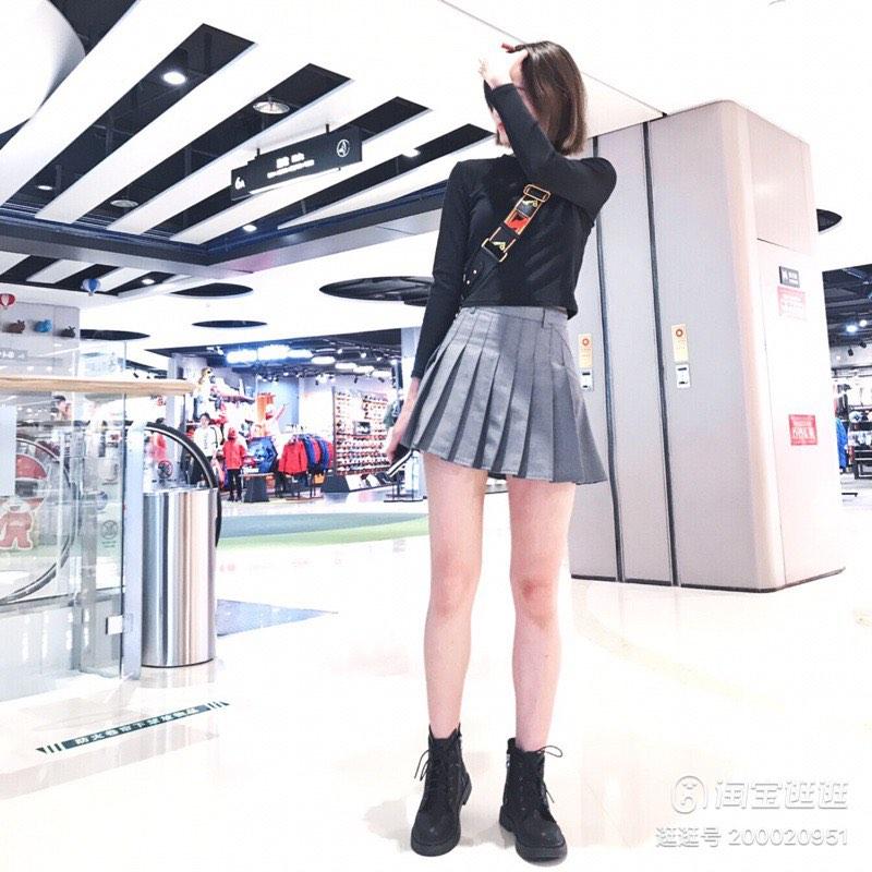 Korean fashion white tennis skirt top