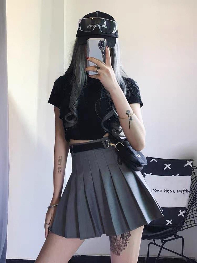 Korean fashion white tennis skirt shop