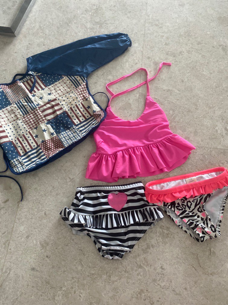 Toddler girl swimming costume and arts smock, Babies & Kids, Babies