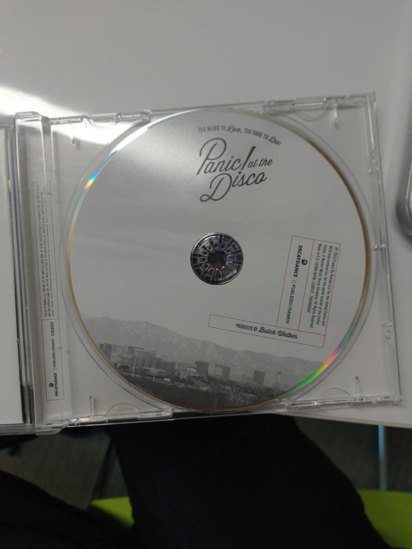 Too Weird To Live Too Rare To Die! Panic At The Disco Album cd, Hobbies & Toys, Music & Media