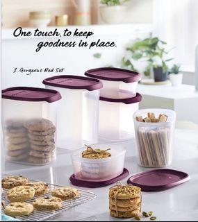 Tupperware Cookie Canister *One-Touch Liquid & Air Tight, TV & Home  Appliances, Kitchen Appliances, Water Purifers & Dispensers on Carousell