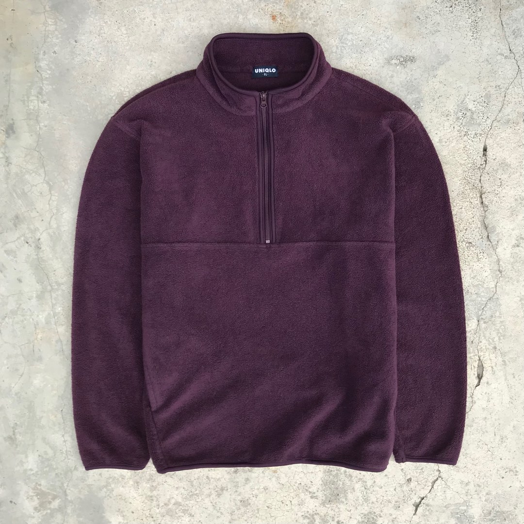 Uniqlo fleece half best sale zip