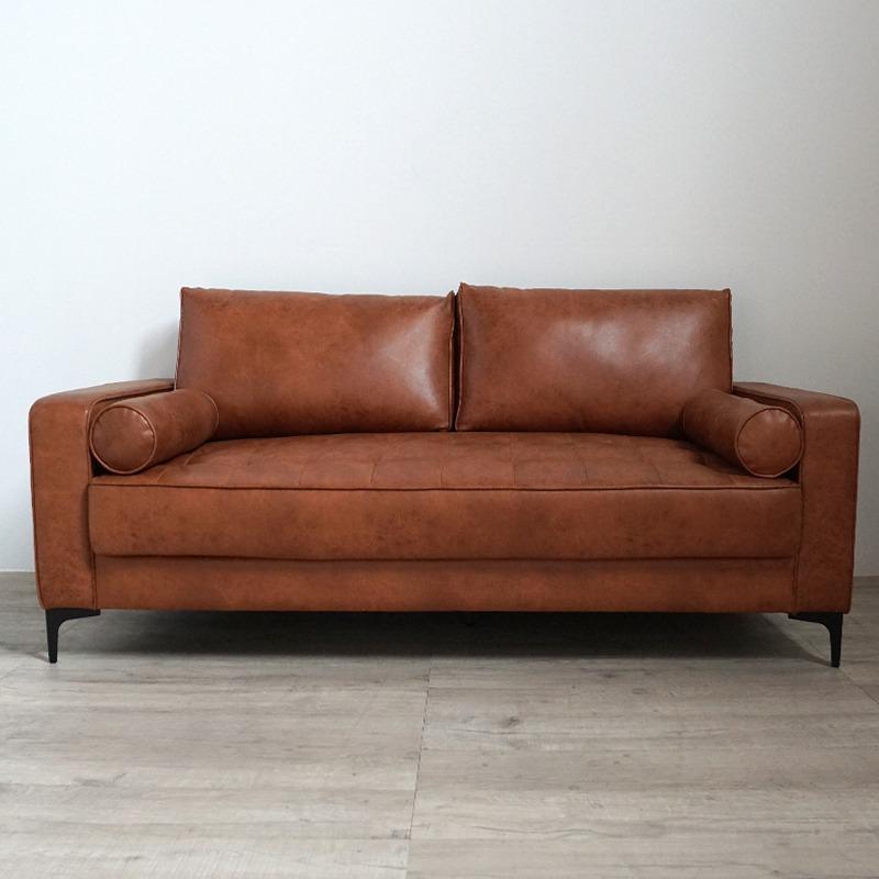 Leather look store sofa