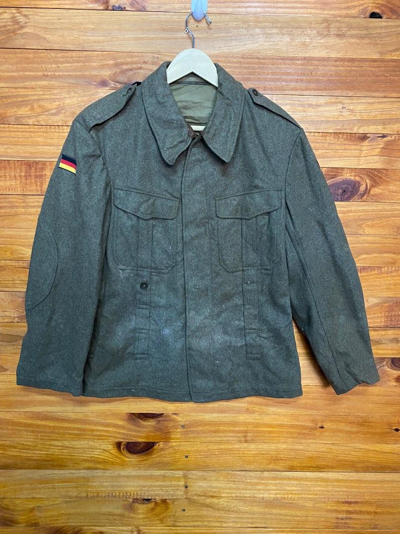 Vintage wool discount military jacket