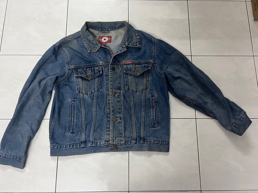 Vintage converse denim jacket top