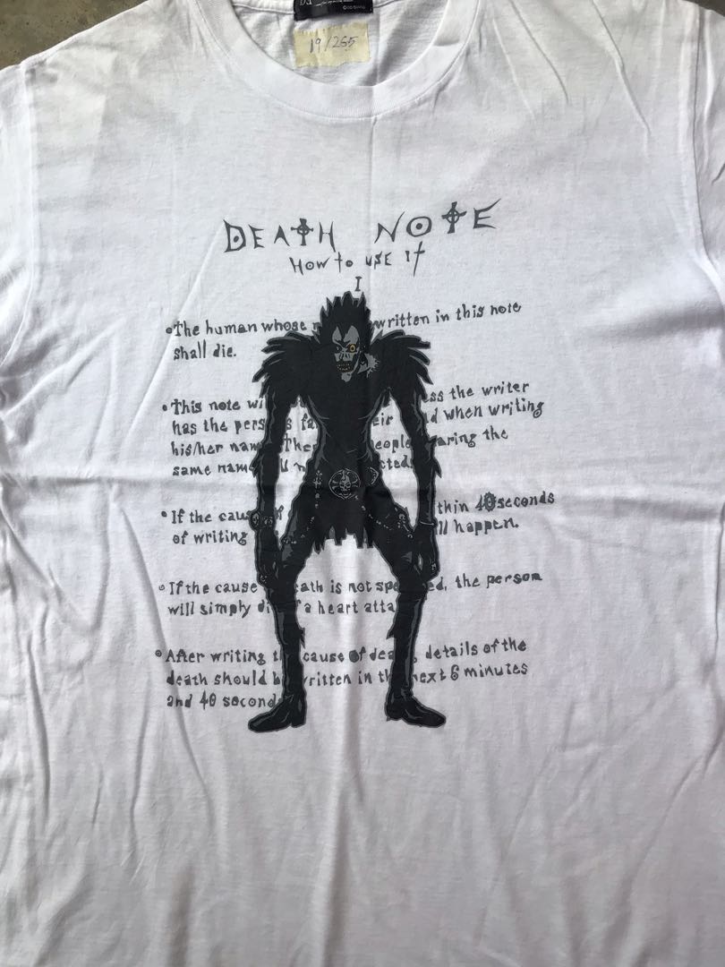 Vintage death note anime, Men's Fashion, Tops & Sets, Tshirts & Polo ...