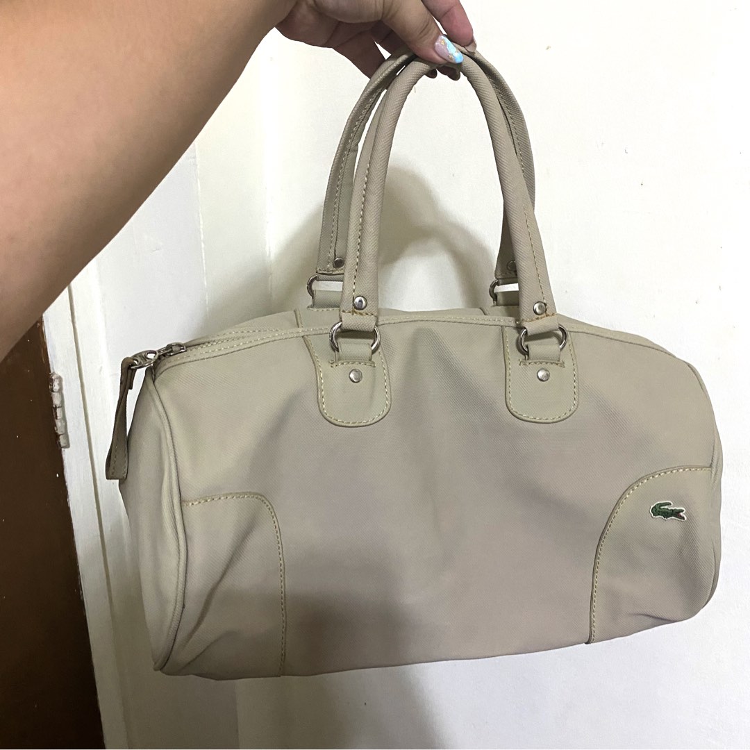 Vintage Lacoste Roll Bag - Off White, Luxury, Bags & Wallets on Carousell