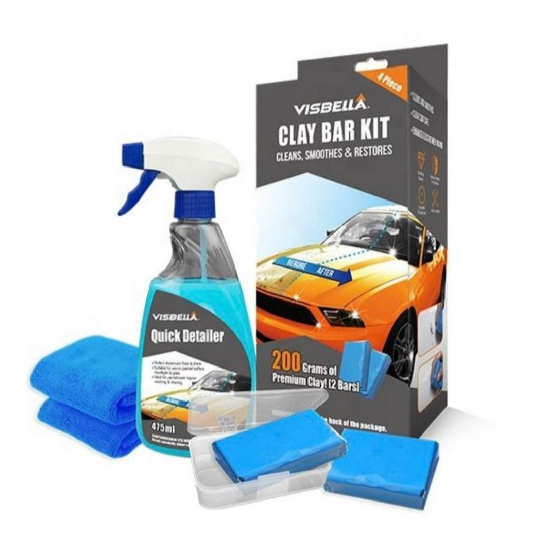 Visbella Waterless Detailer Clay Bar Kit, Car Accessories, Accessories
