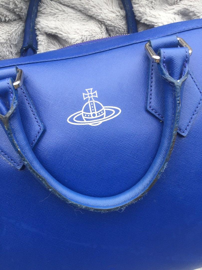 Vivienne Westwood Blue Document Bag, Luxury, Bags & Wallets on Carousell