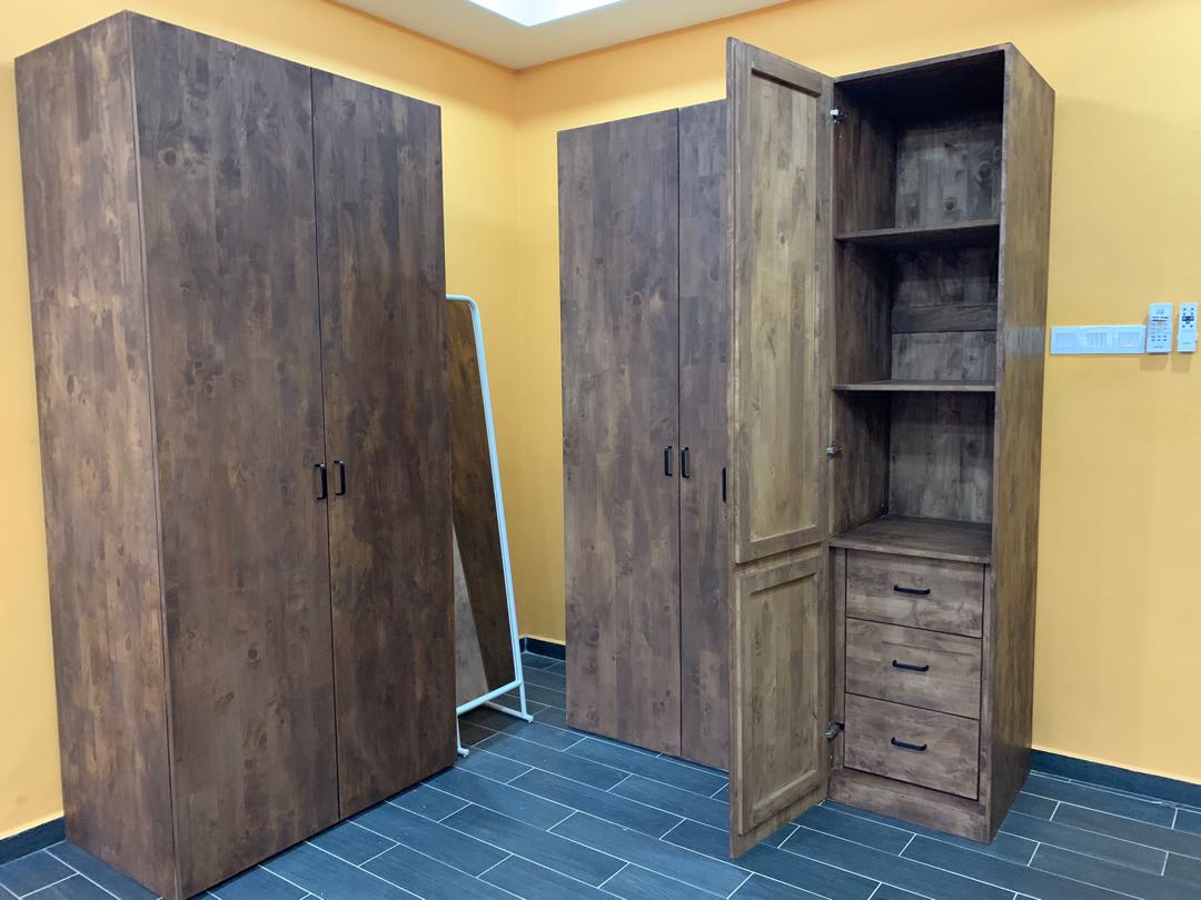 Wardrobe Rubber Wood, Furniture & Home Living, Furniture, Shelves