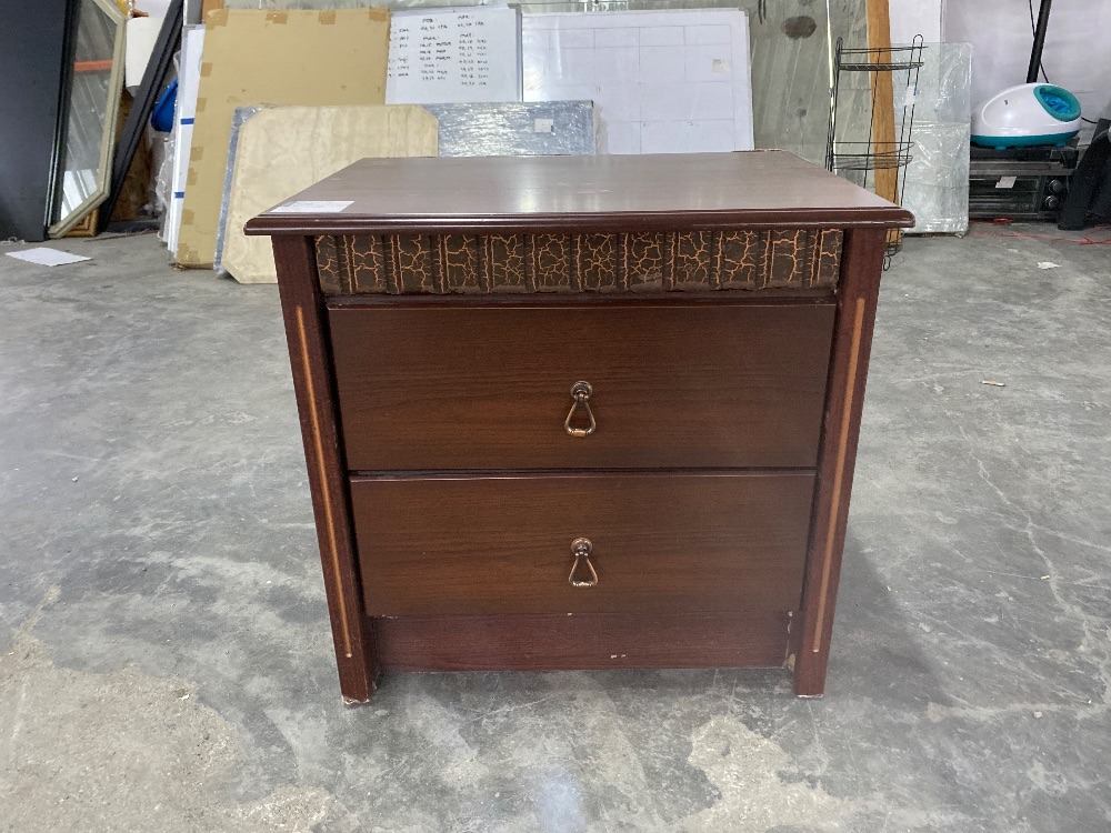 Wooden Bedside Table Brown Colour / Meja Sisi Katil Kayu Warna Coklat, Furniture & Home Living