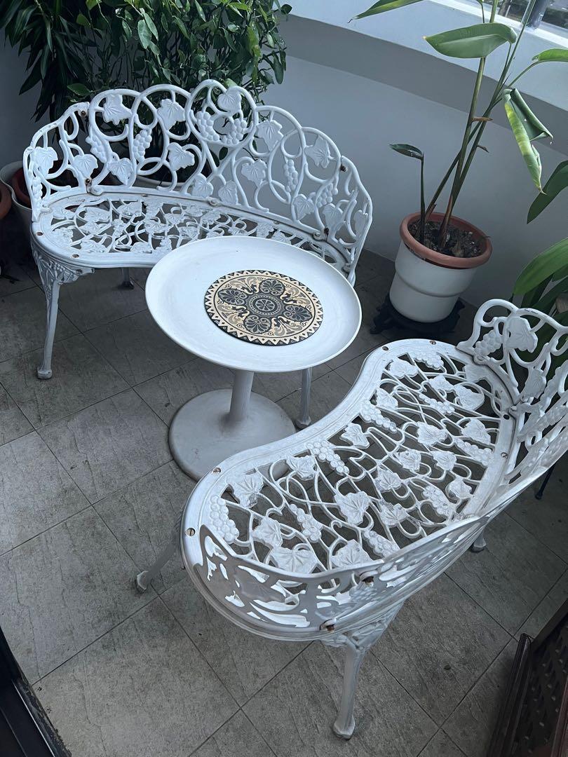 Cast iron chairs shop for sale