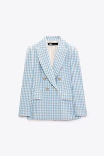 ZARA BNWT HOUNDSTOOTH DOUBLE BREASTED BLAZER