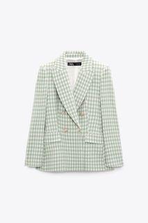 ZARA BNWT HOUNDSTOOTH DOUBLE BREASTED BLAZER