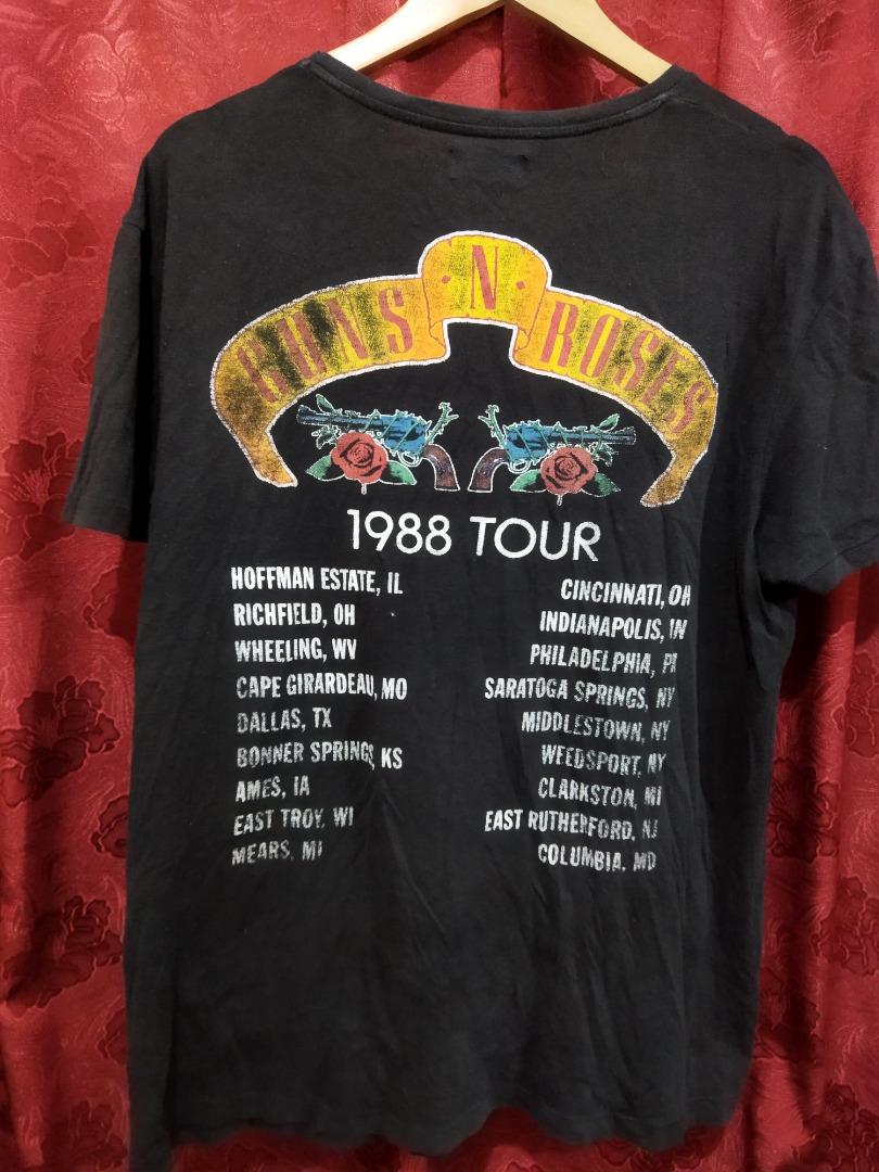 ZARA X 1988 TOUR GUN'S N ROSES T-SHIRT, Men's Fashion, Tops & Sets ...